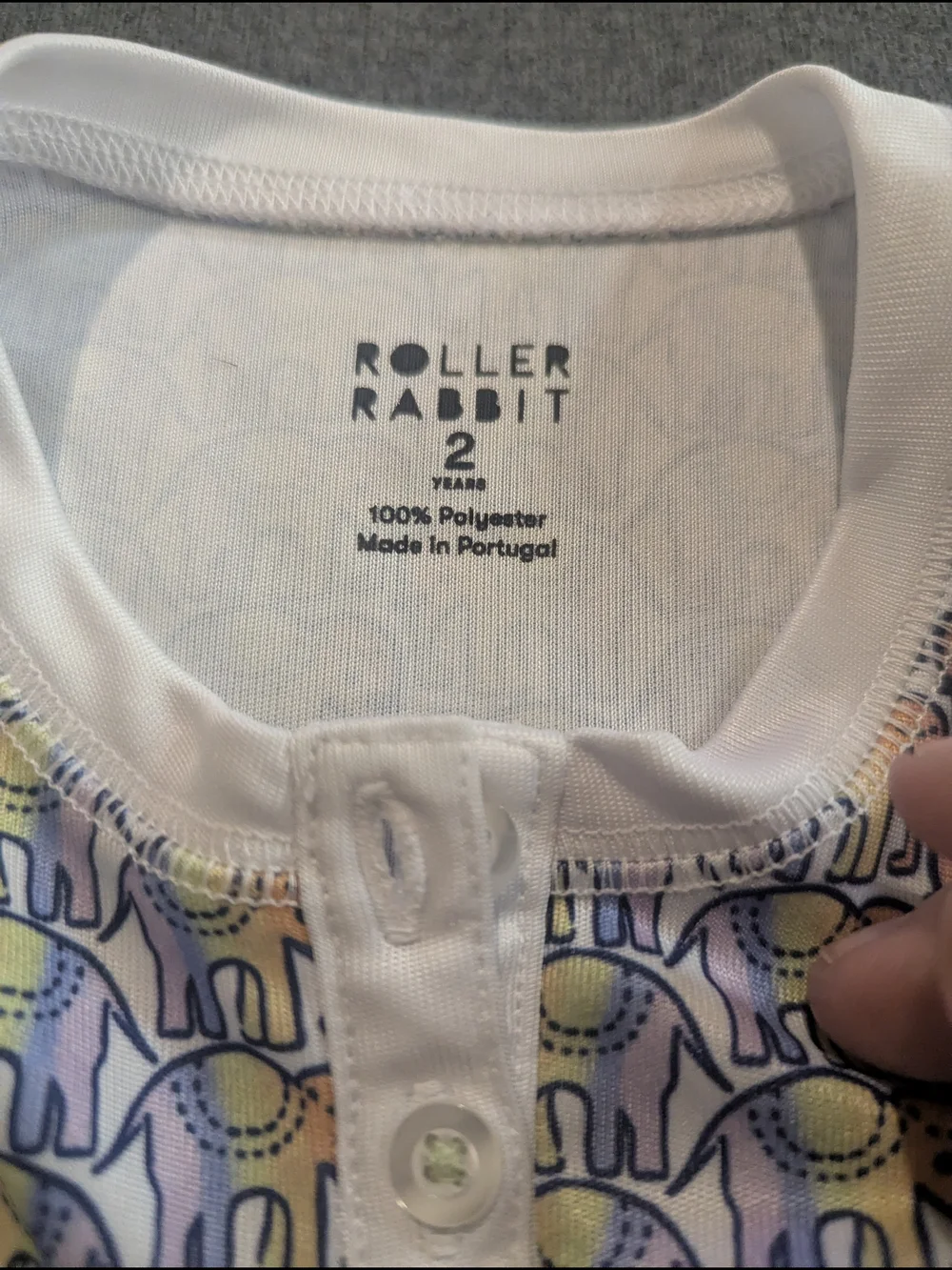 Roller Rabbit Long Sleeve Rainbow Elephant Top/Tunic